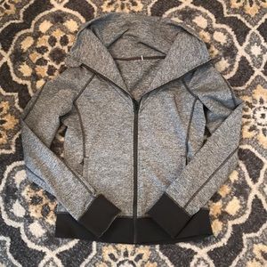 Lululemon Grey Moto Style zip up Jacket